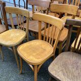 Lot of 50 mismatched bistro chairs french Restaurant THonet curved wood