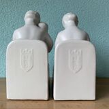 Dutch Schoonhoven ceramic bookends by Fancoise Carbius for NBC