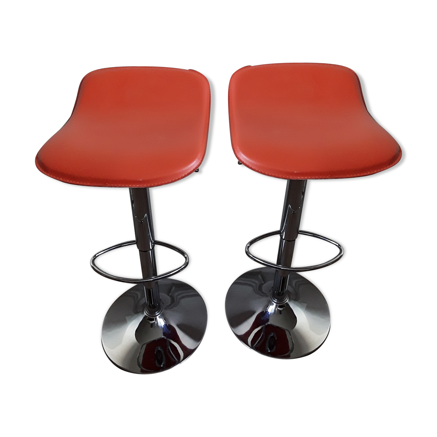2 vintage bar stools 80