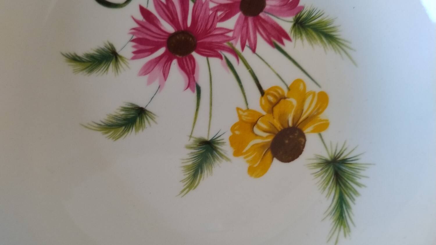 12 deep plates – Gien porcelain – Fanfare model – 1920s