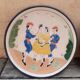 Duo d'assiettes murales ou plat danseurs traditionnels basques, par Aparicio