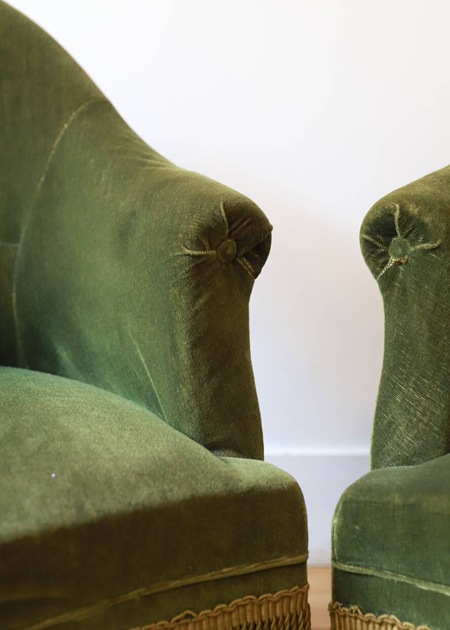 duo of toad armchairs
