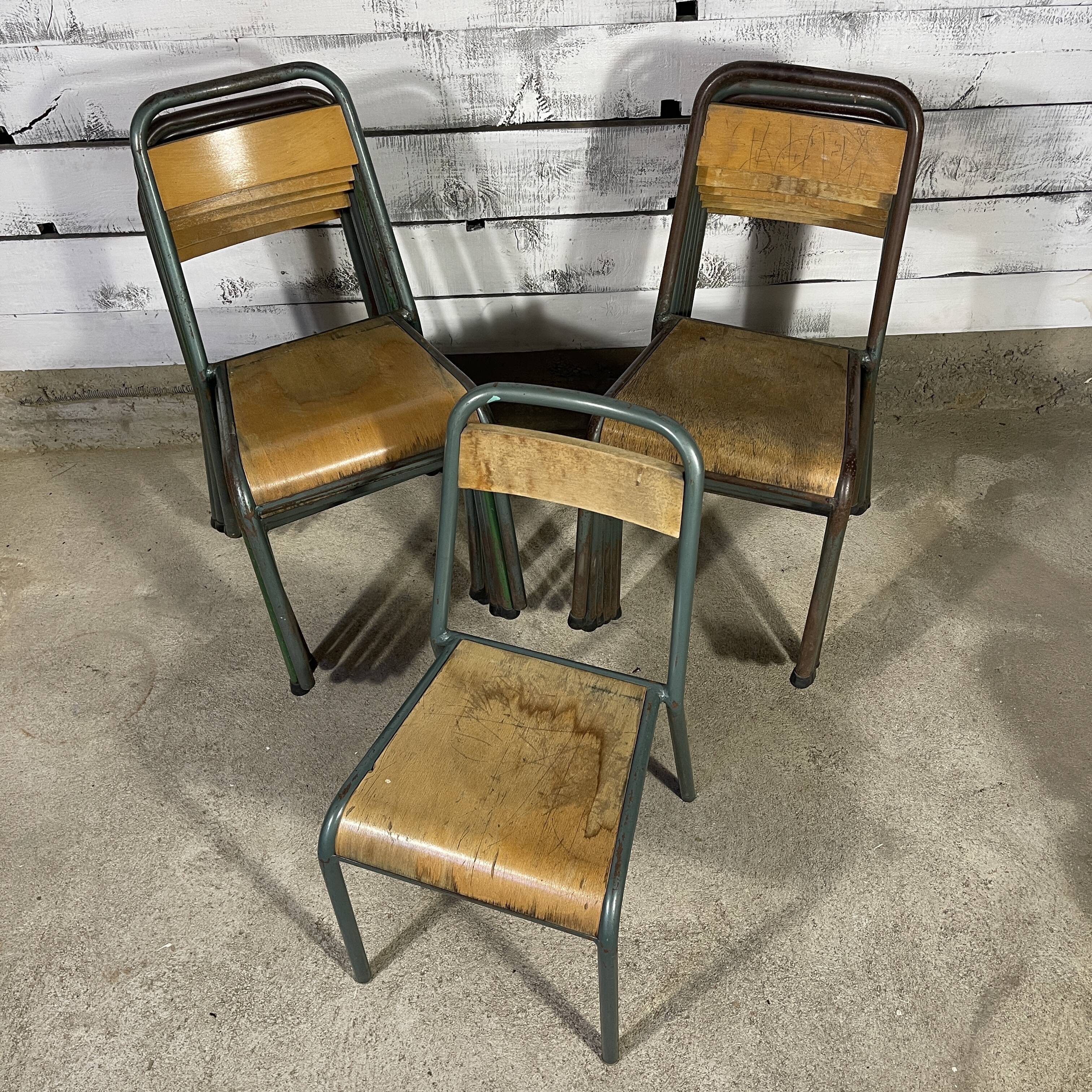Set of 13 stella school chairs