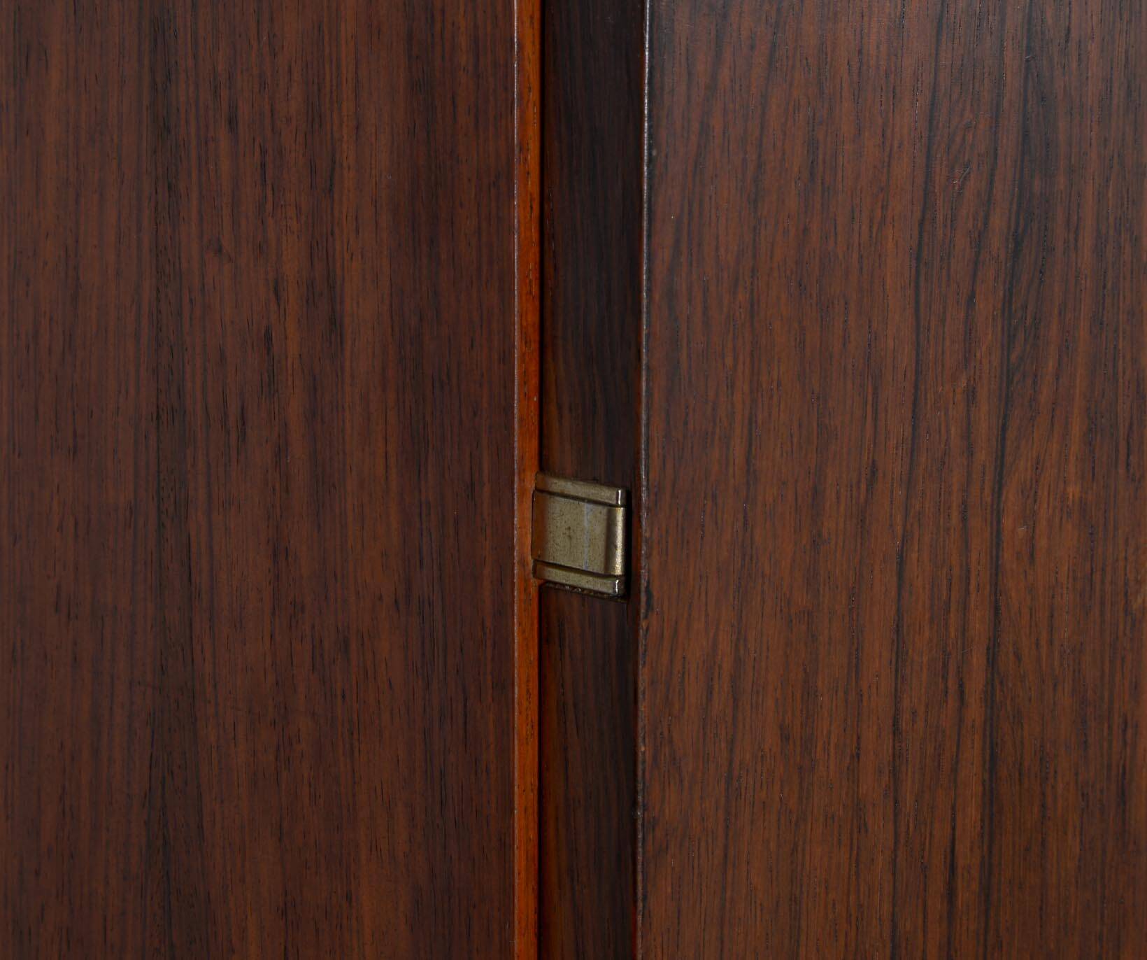 Fristho Franeker Vintage Design Rosewood Cabinet with Glass Handgrips 60s