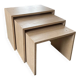 Lot de 3 tables gigognes en travertin