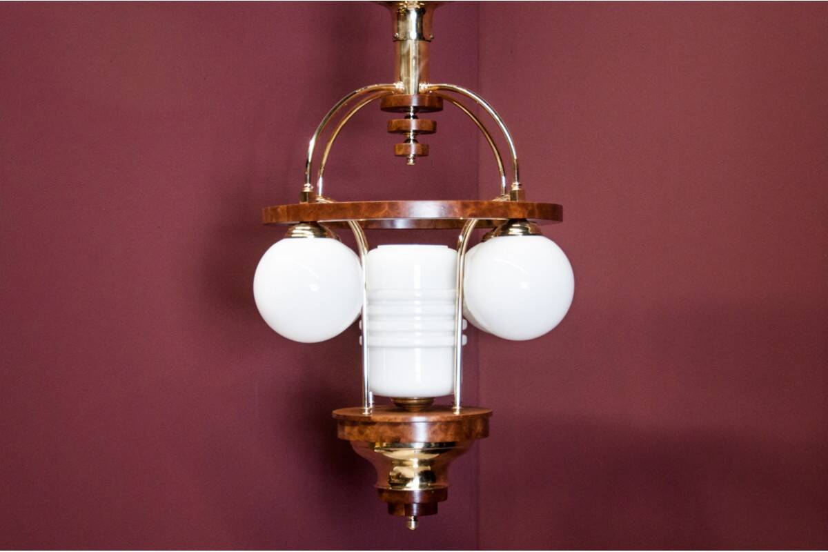 Art Deco chandelier, Poland, 1940s