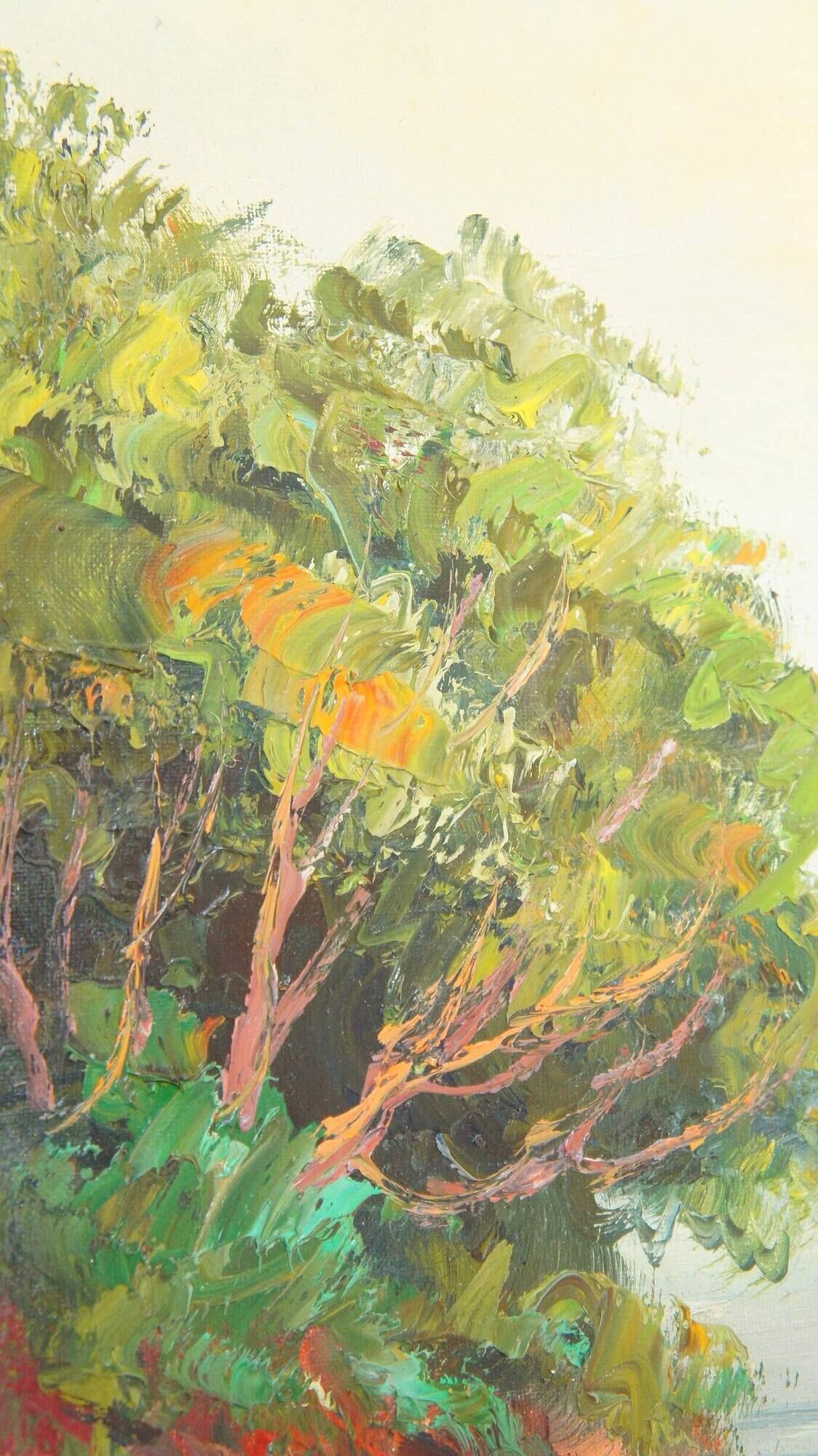 Painting by the painter Louis Andrey "Impressionist landscape of the Côte d'Azur"