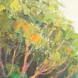 Painting by the painter Louis Andrey "Impressionist landscape of the Côte d'Azur"
