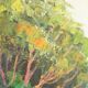 Painting by the painter Louis Andrey "Impressionist landscape of the Côte d'Azur"