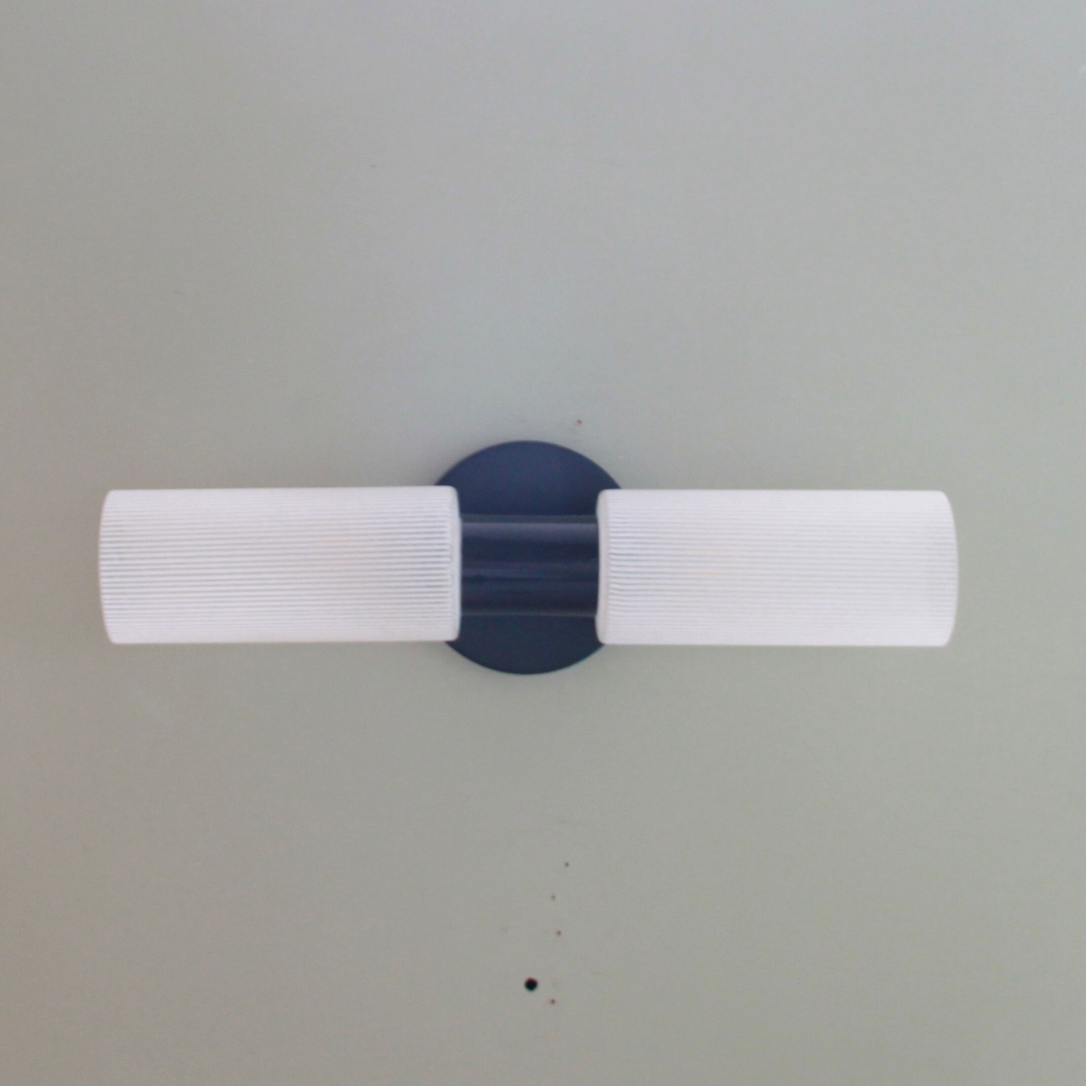 Applique en verre et métal noir vintage années 70