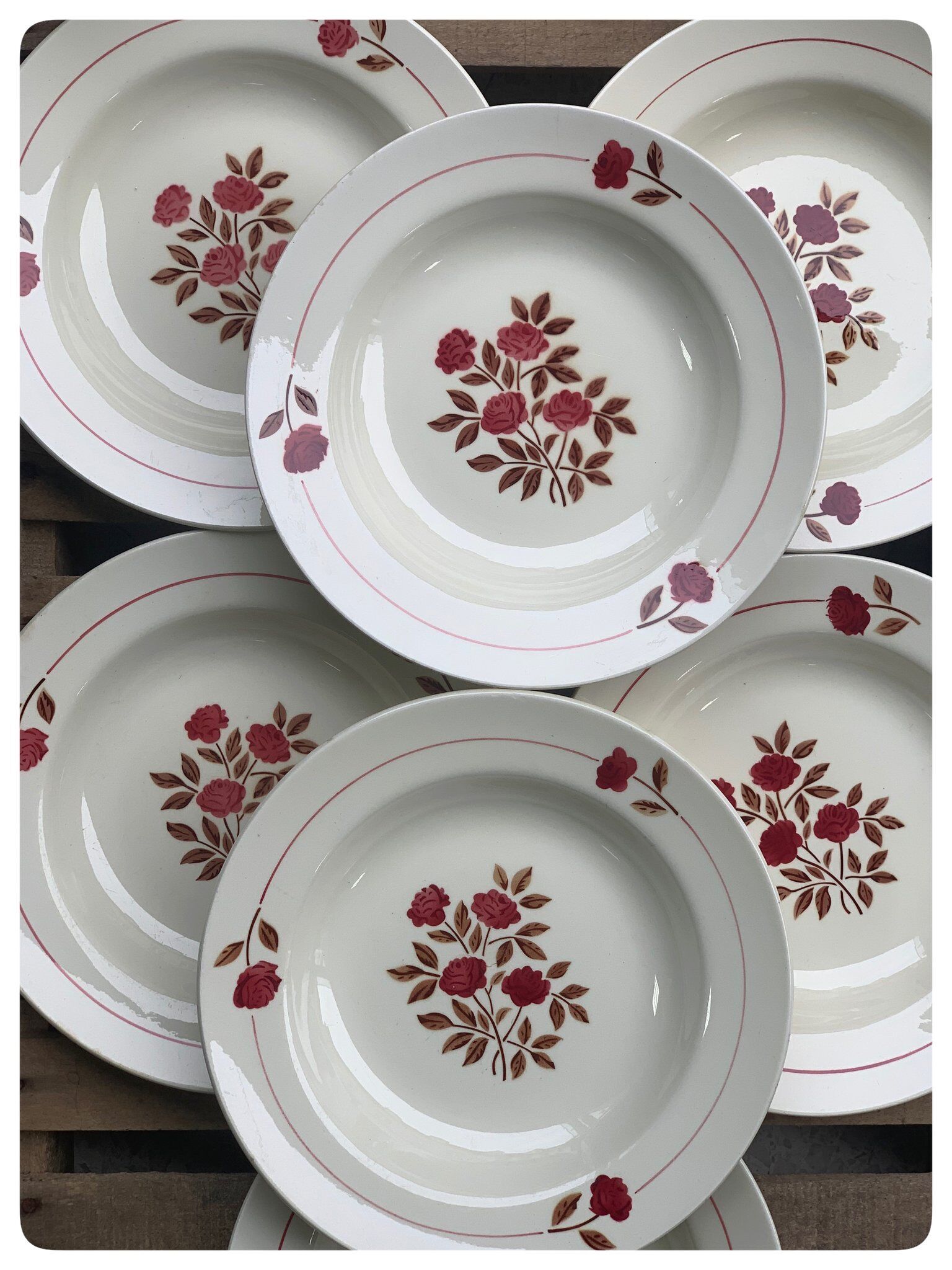 Assiette creuse en faïence HBCM modèle Martine
