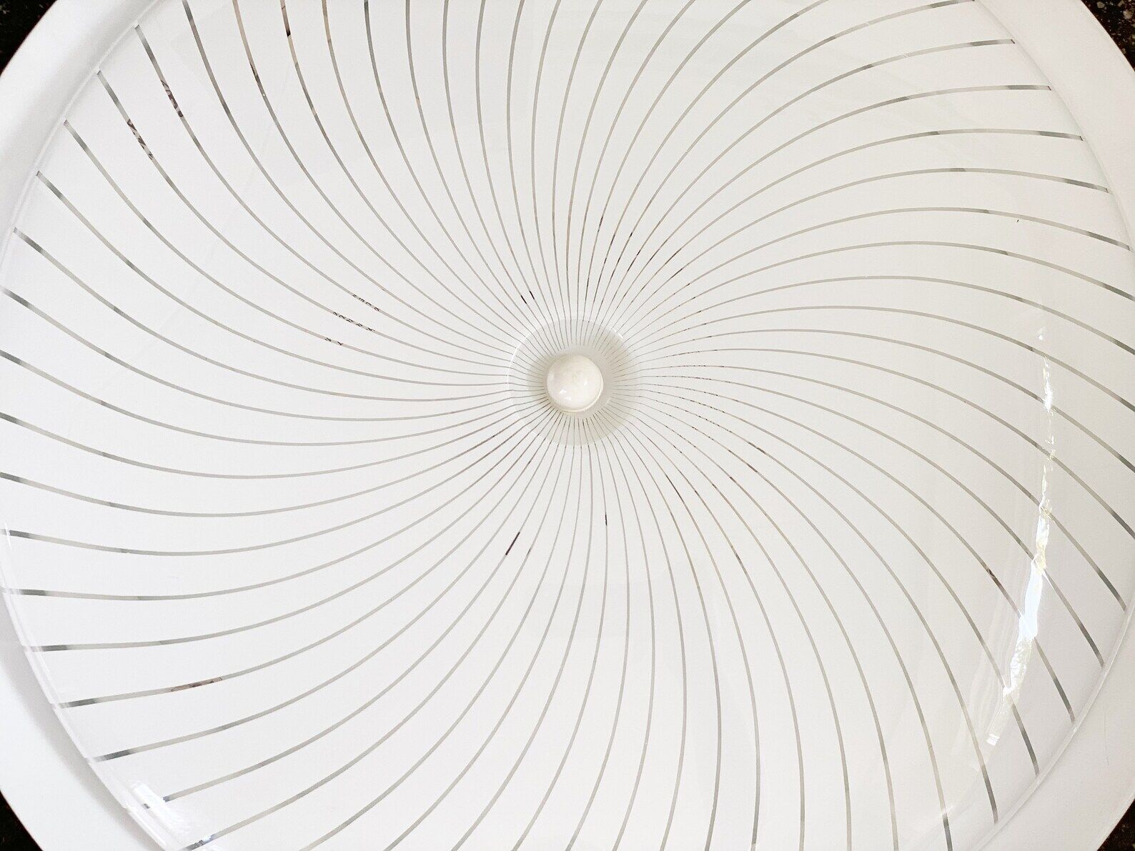 Vintage ceiling lamp with acrylic striped shade