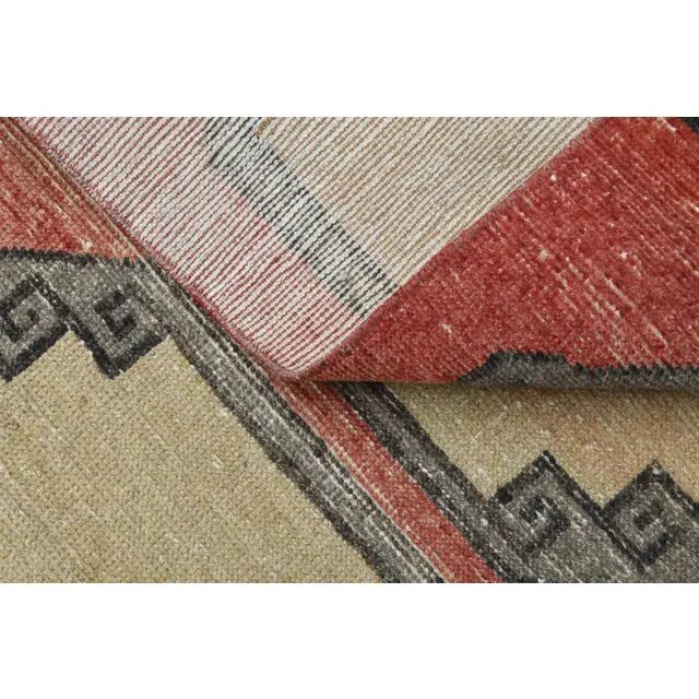 Turkish Runner, Vintage Oushak Wool Runner, Geometric 70's Runner 78x411