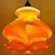 Lustre Murano orange années 70