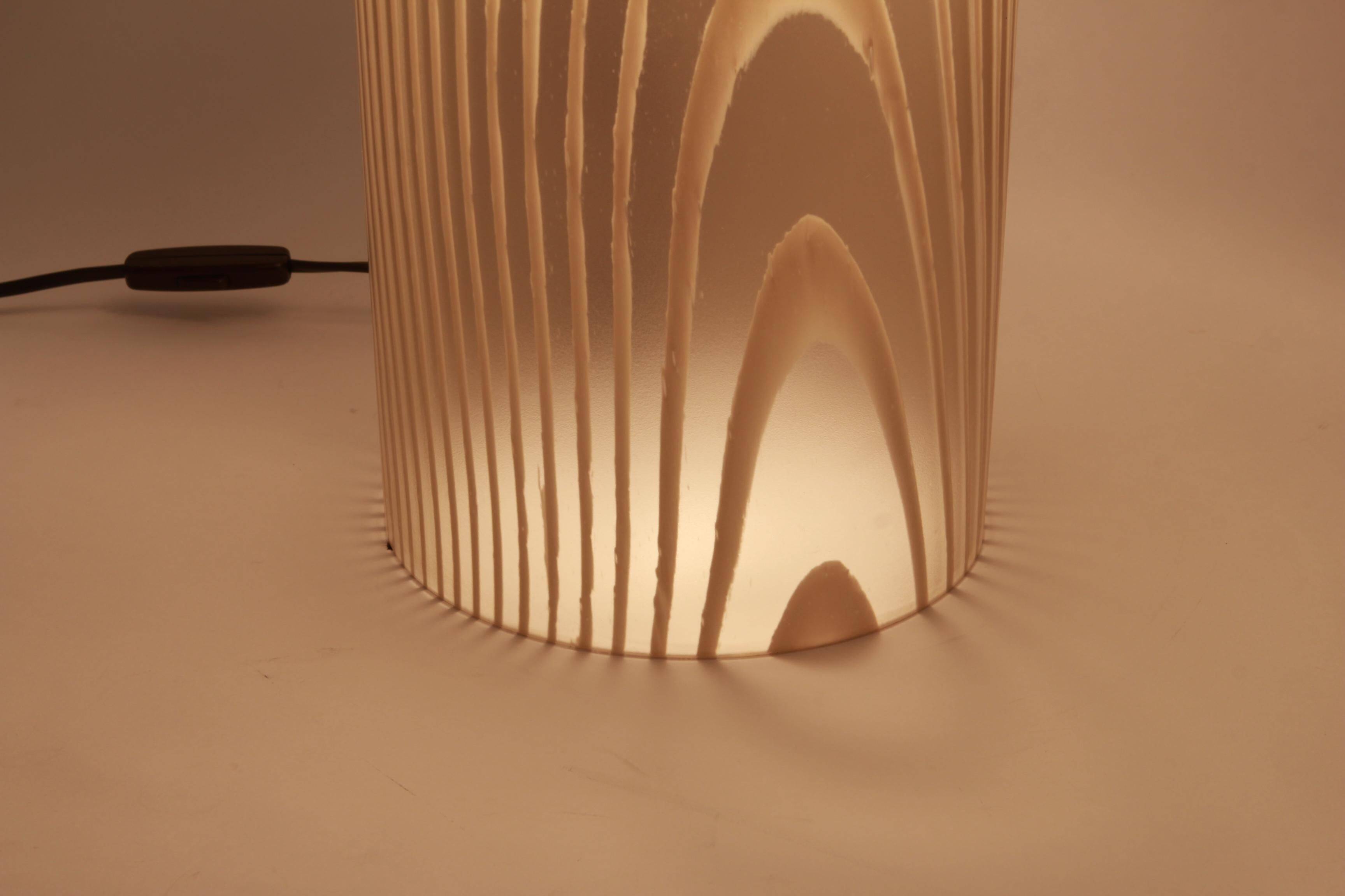 Mushroom Glass Table Lamp by Peill & Putzler, Germany, 1970s