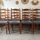 Set of 8 Scandinavian ladderback chairs, 1960s.