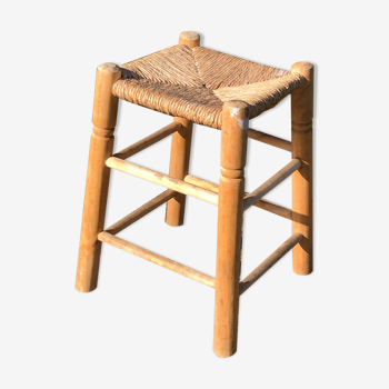 Vintage straw stool