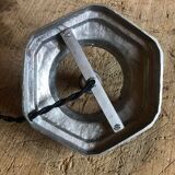 Charles Ranc art deco lamp, bedside lamp, nickel-plated bronze and glass globe