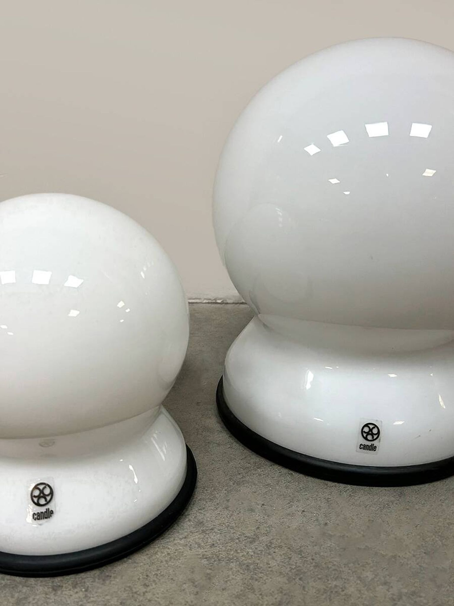 Vintage Scafandro table lamps Sergio Asti for Candle 1970s