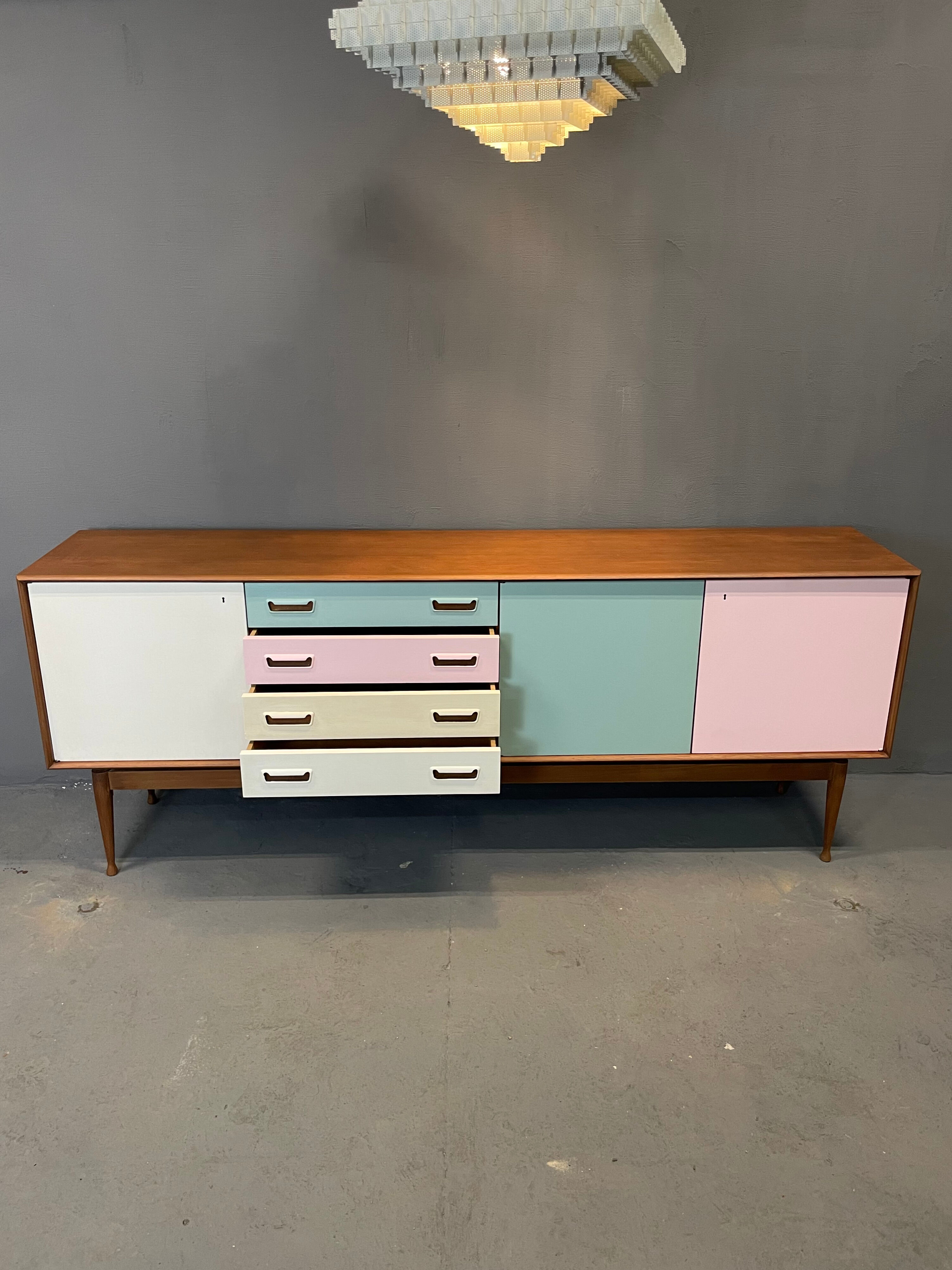 Scandinavian teak enfilade "Ice Cream"