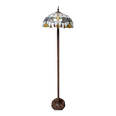 Lampadaire rond Tiffany Art Déco