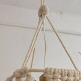 Lámpara de techo de macramé. Spain, 1980s.