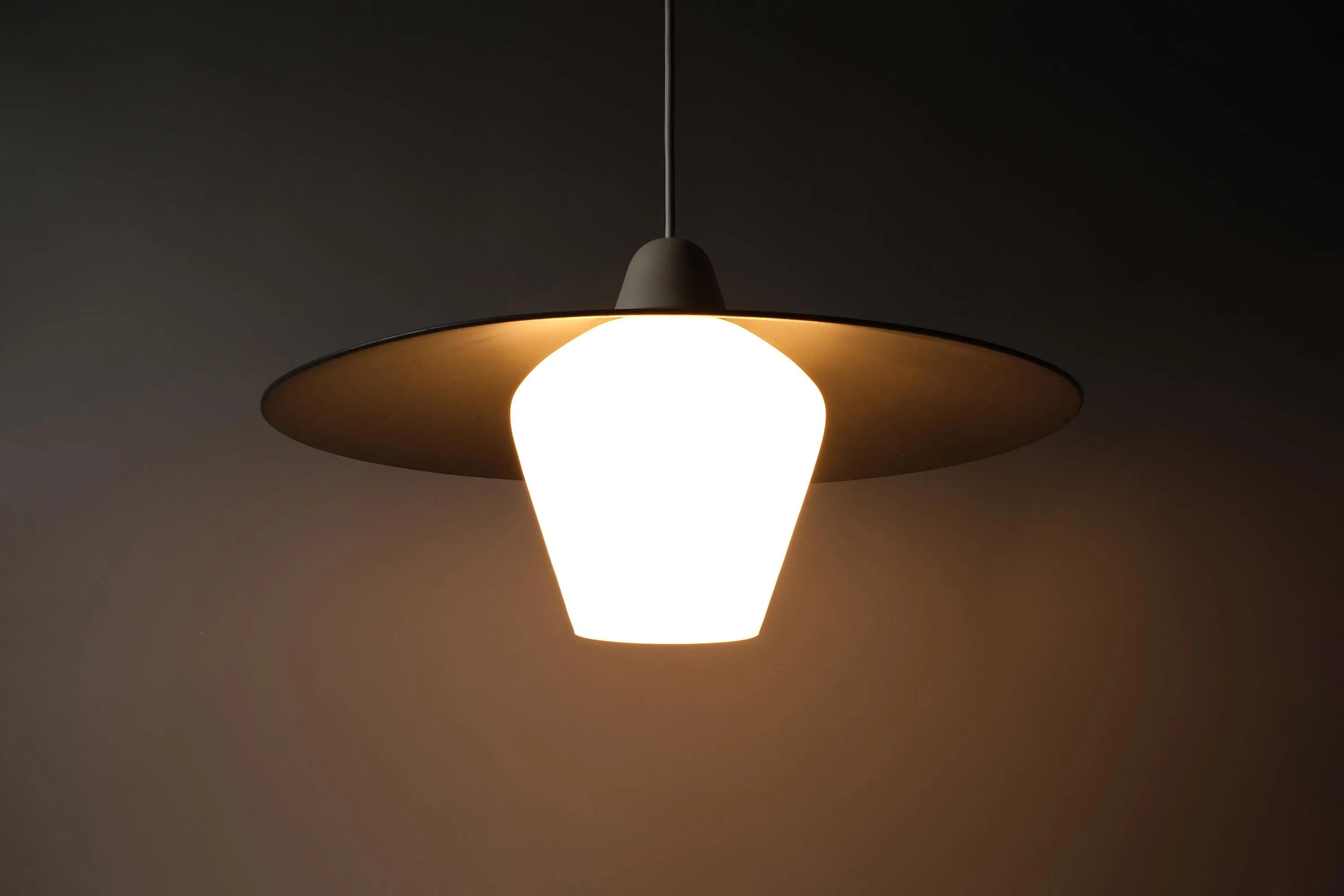Modern Mid-Century Pendant Lamp Flying Saucer, Space Age Design from the 1960s