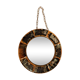 Old vintage round ceramic mirror