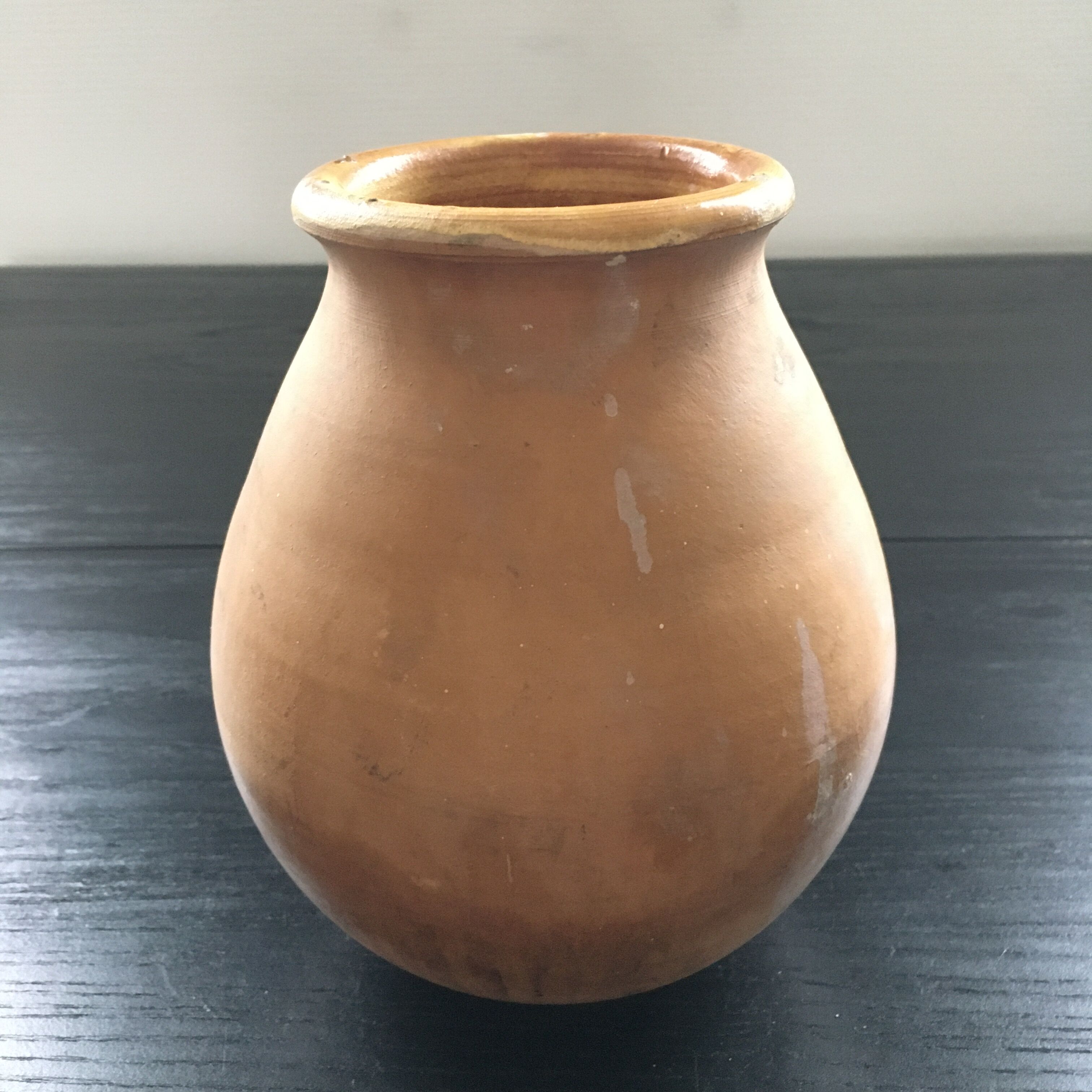Patinated terracotta jar