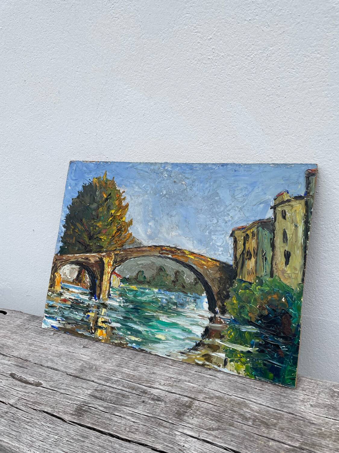 Oil knife painting landscape