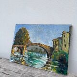 Oil knife painting landscape