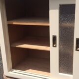 Mado wall shelf 2 sliding doors "frozen" effect windows - 50s