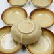 Lot 7 Flamed Stoneware Soup Plates 1970