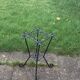 Wrought iron door twisted black vintage 1960