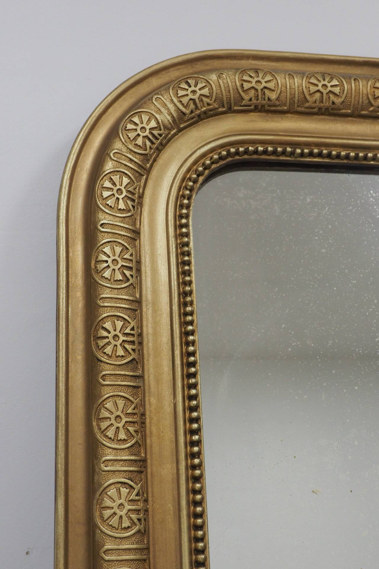Very large Louis Philippe gilded trumeau mirror