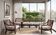 Vintage salon Maison Maugrion in rattan with leather and feather finishes.
