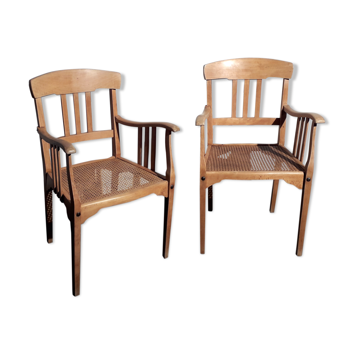 Wooden armchairs and canning