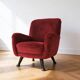 Velvet designer armchair