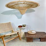 Suspension rattan saucer iron frame D:120 H:60