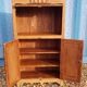 Old Art Deco radio cabinet in Burmese teak