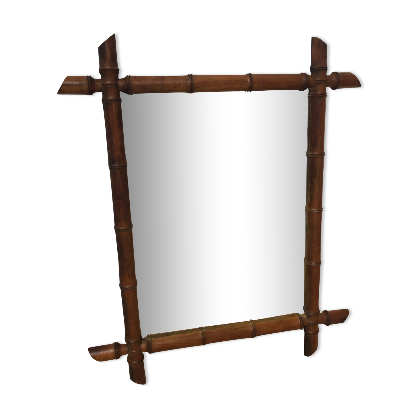 Ancient bamboo mirror 66 cm x 54 cm