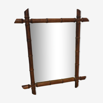 Ancient bamboo mirror 66 cm x 54 cm