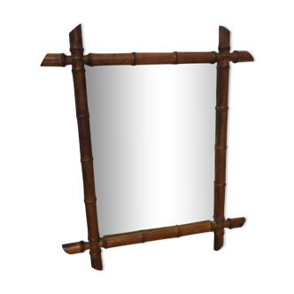 Ancient bamboo mirror 66 cm x 54 cm