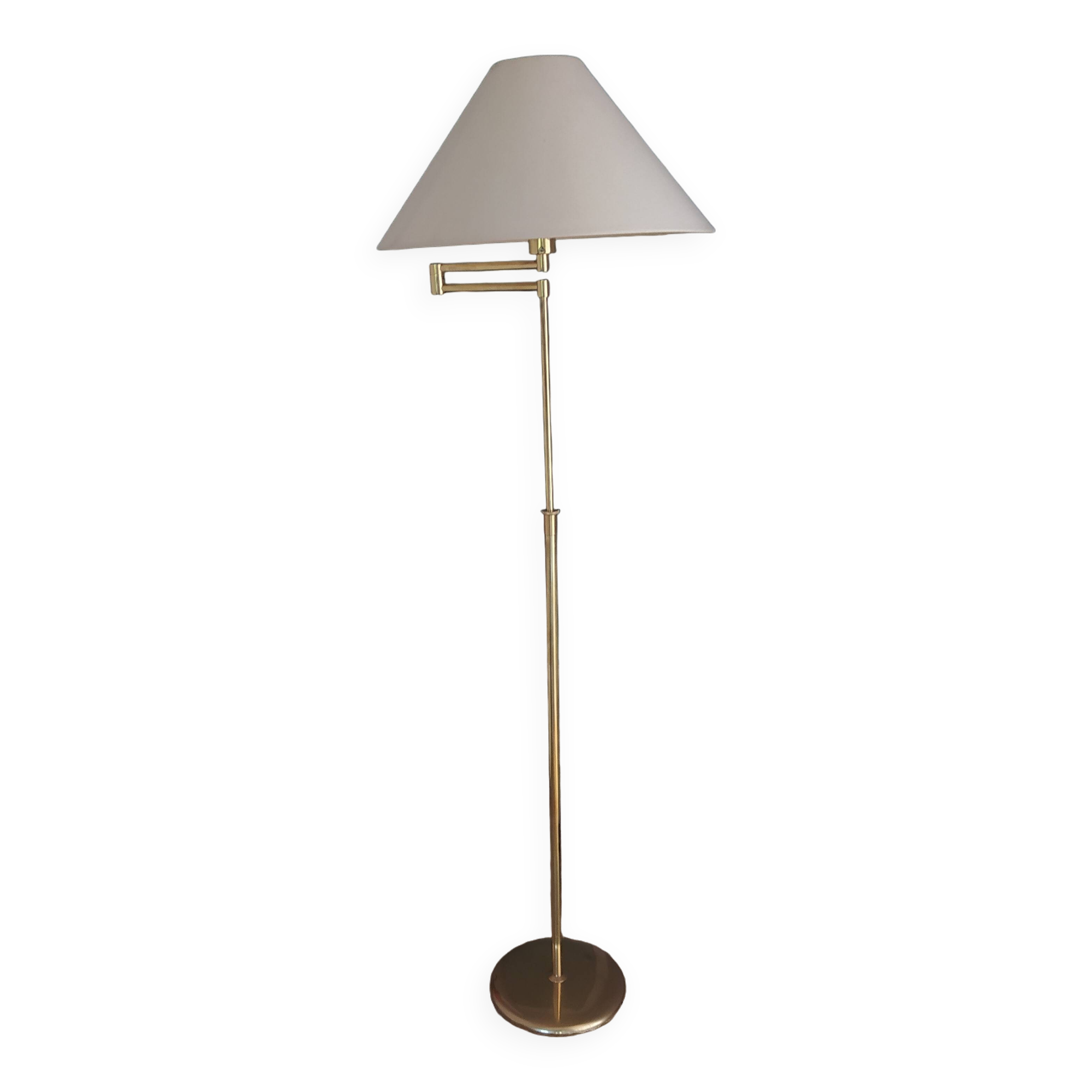70s brass reading lamp with articulated arm Germany