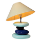 France pebble table lamp by François Chatain, 1980s
