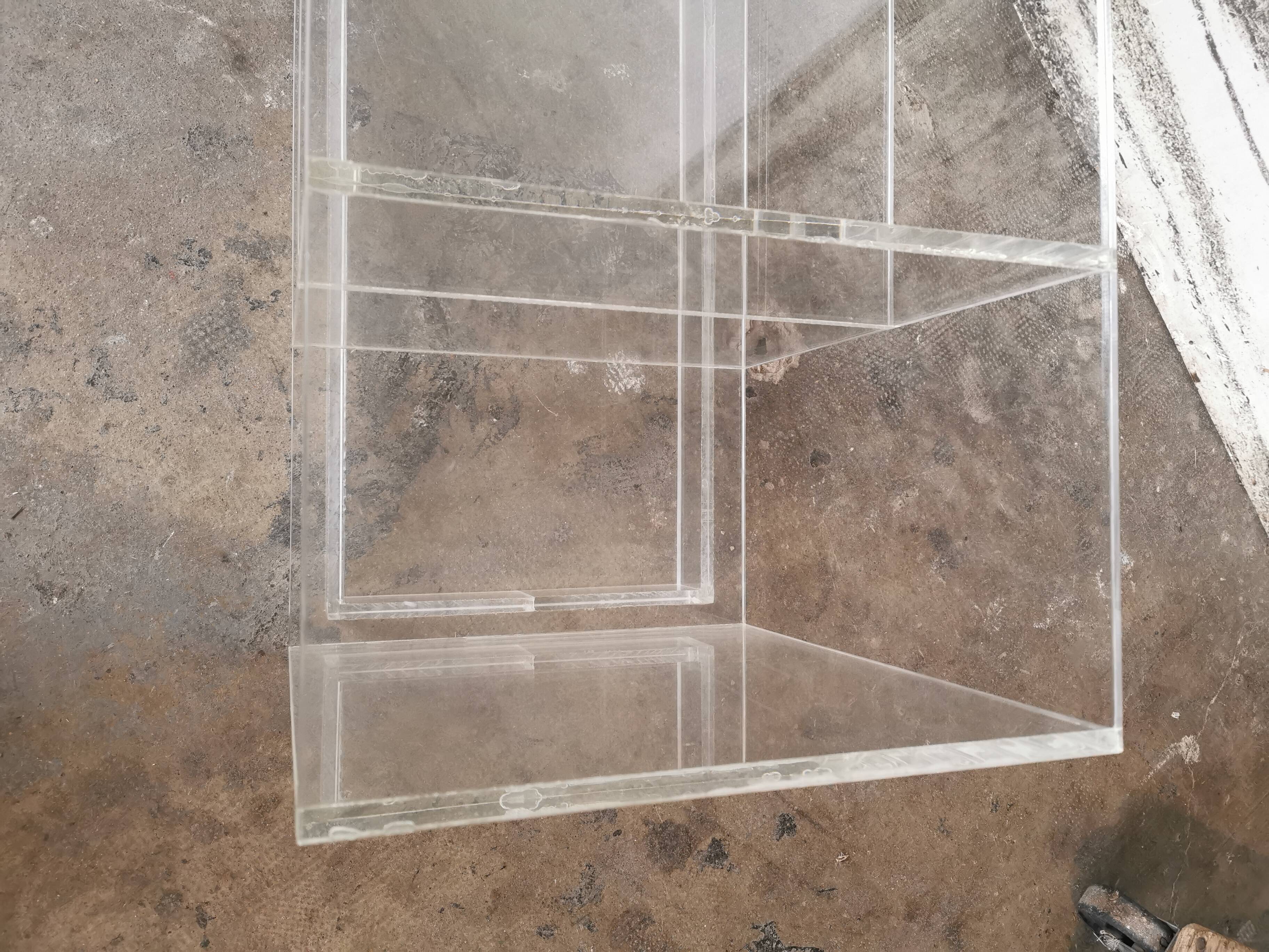 80s plexiglass hi-fi furniture shelf