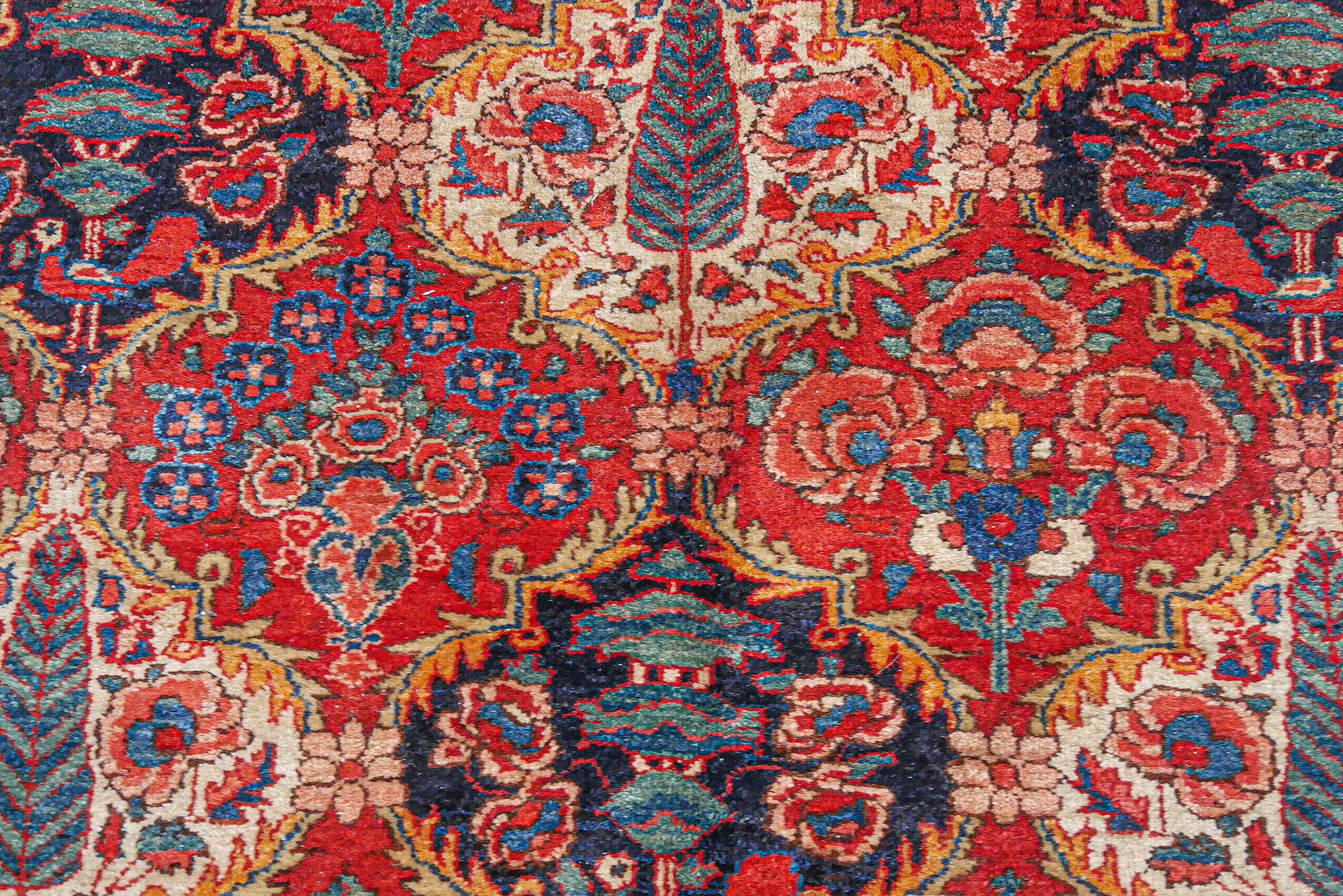 Ancient Persian Oriental rug handmade baktiari 3.00 x 2.07 m