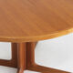 Vintage Danish round extendable dining table Gudme 1960s