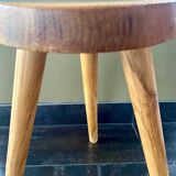 Pair of wooden tripod stools