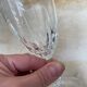 6 white wine glasses with fluted stems, made in France